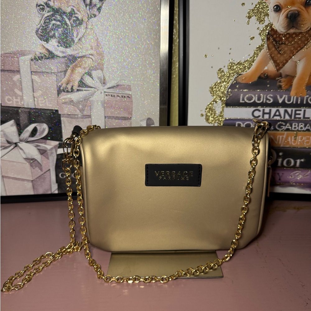 Versace Parfums Gold Crossbody Bag